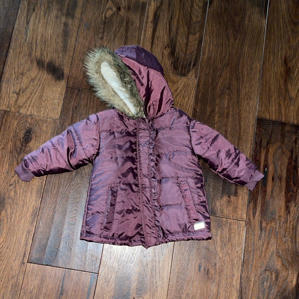 Girls puffer hooded jacket